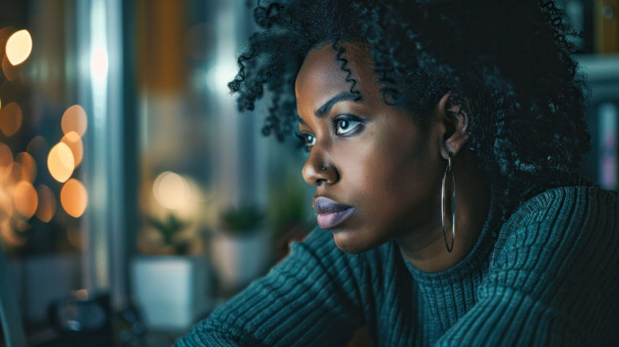 girl looking out a window, embracing independent living in california