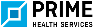 Logo for Prime Health Services, a Mental Health and Addiction Treatment Center in Mission Viejo, featuring a blue geometric square design on the left and the words PRIME HEALTH SERVICES in bold black and gray text on the right.