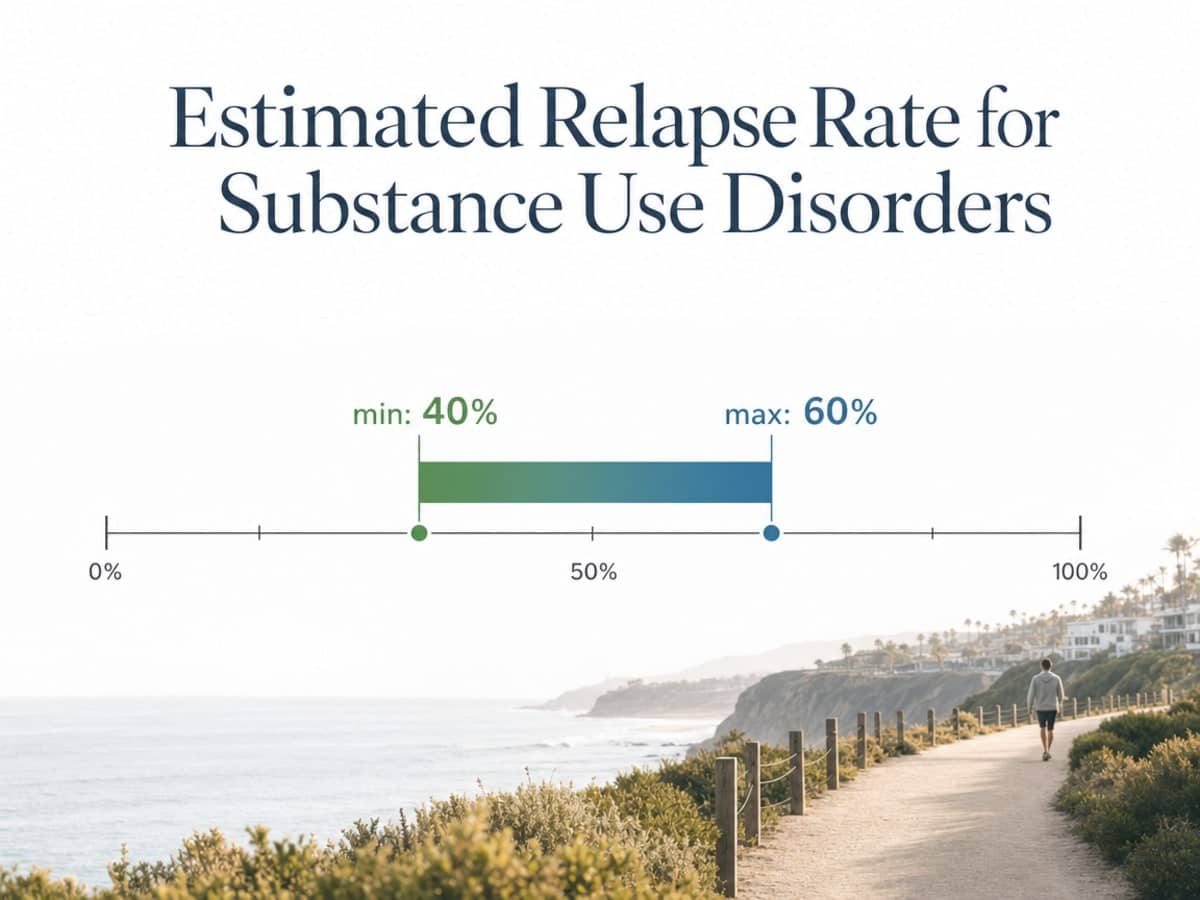 Chart showing Estimated Relapse Rate for Substance Use Disorders